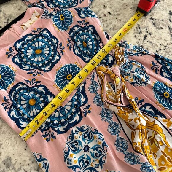 Maeve Anthropologie Pink Resort Wrap Dress Size 12 - Picture 11 of 16